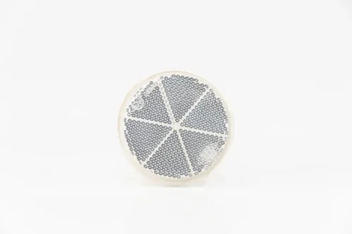 Piekabes atstarotājs apaļš līmējams balts priekšā