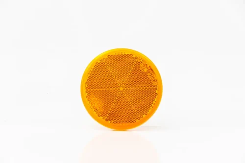 Piekabes atstarotājs apaļš līmējams dzeltens sānā